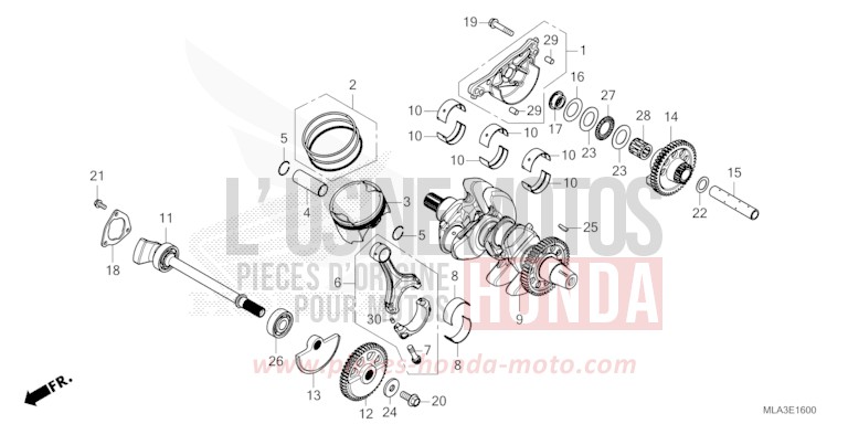 KURBELWELLE/KOLBEN von CMX 1100 "Rebel" ACHILLES BLACK METALLIC-U (NH124) von 2021